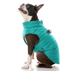 Gooby Turquoise Puffer Dog Vest - Medium